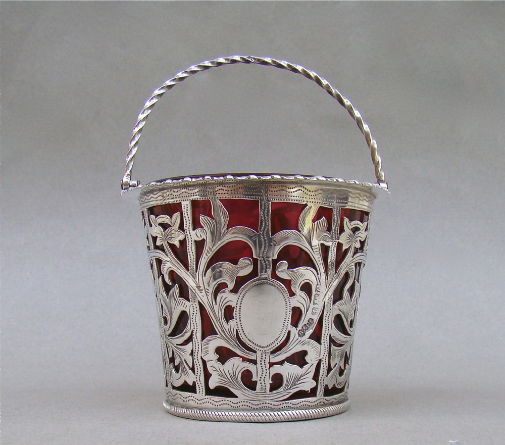 edwardian silver sweetmeat basket by blow co birmingham 1905