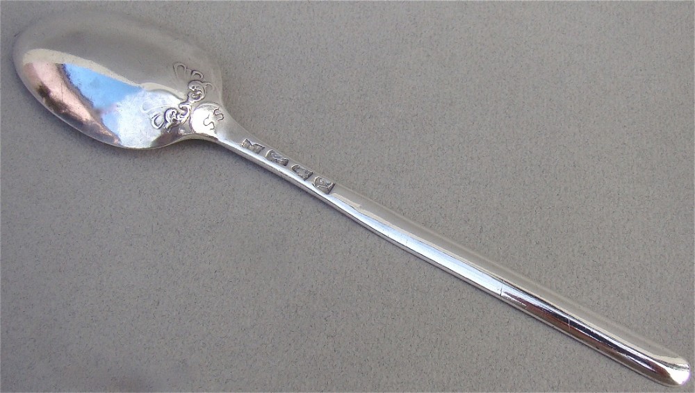 georgian silver shell back marrow spoon by roger hare london 1756