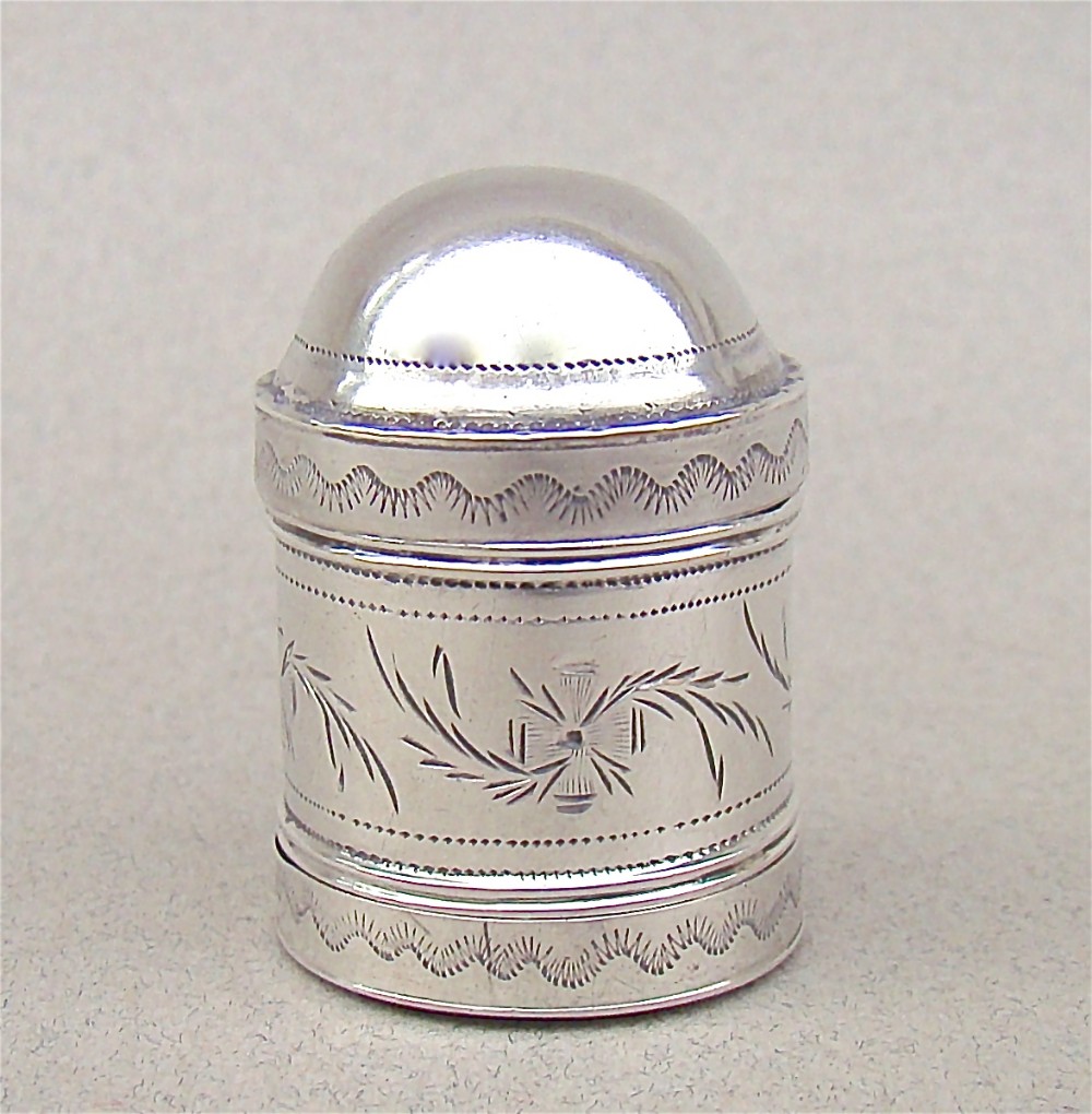 georgian silver nutmeg grater by samuel pemberton birmingham 1795