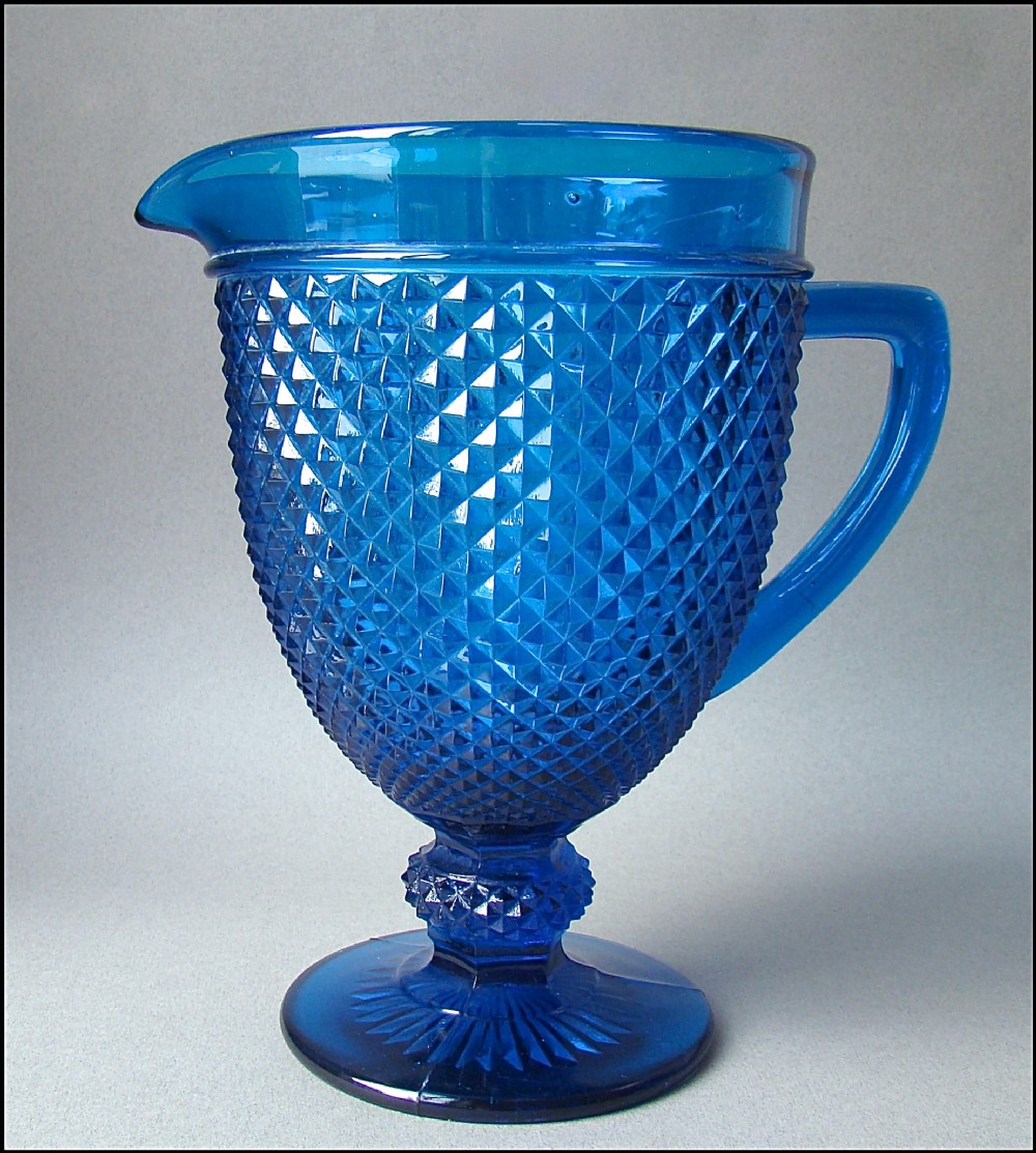victorian pressed glass large water jug circa 1880