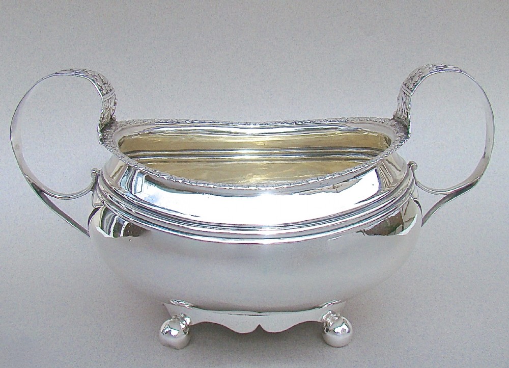 georgian silver sugar basin by alice george burrows london 1818