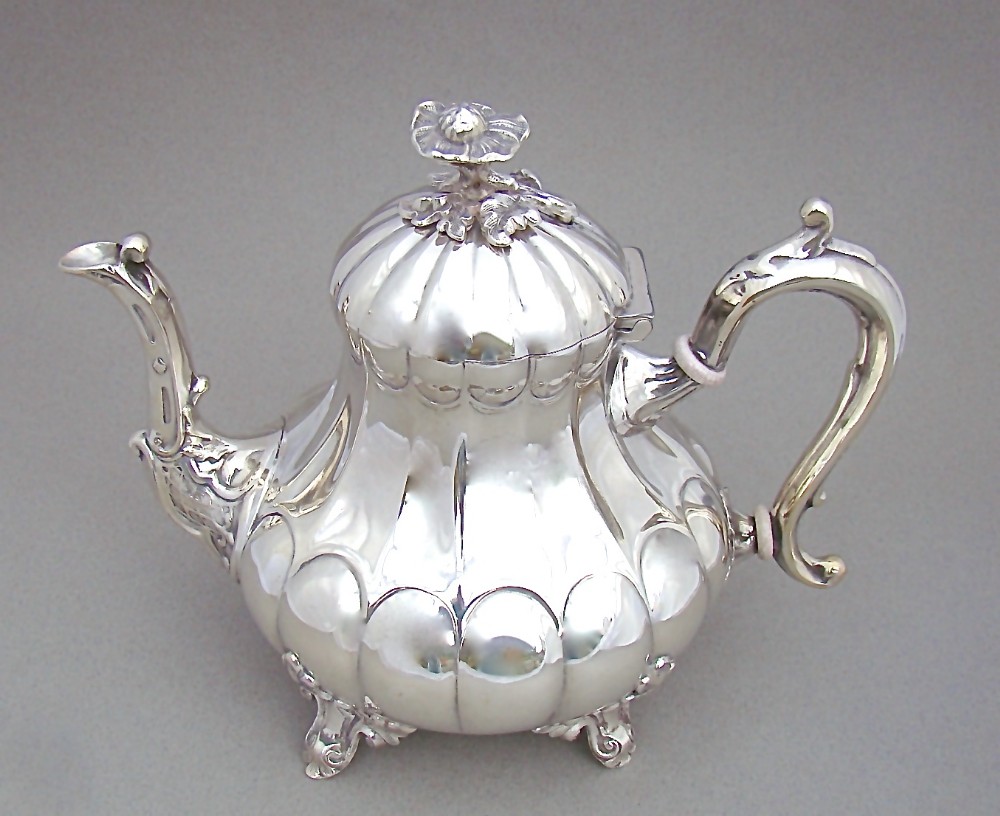 Early Victorian Old Sheffield Plate Teapot By Thomas Parkins, Sheffield