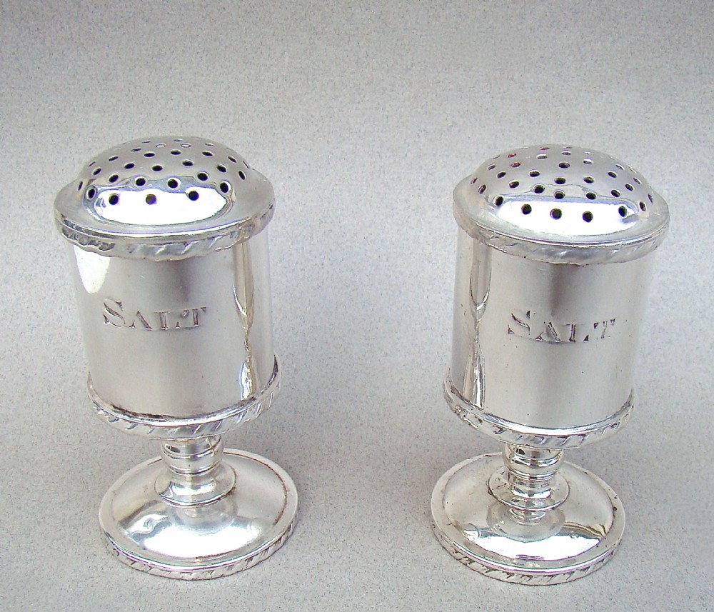 pair of early 19th century indian colonial salt casters circa 1810