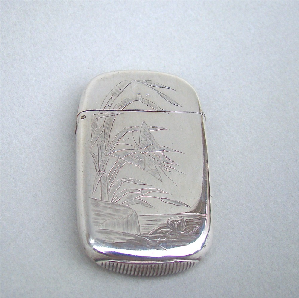 victorian aesthetic movement silver vesta case by howard james birmingham 1881