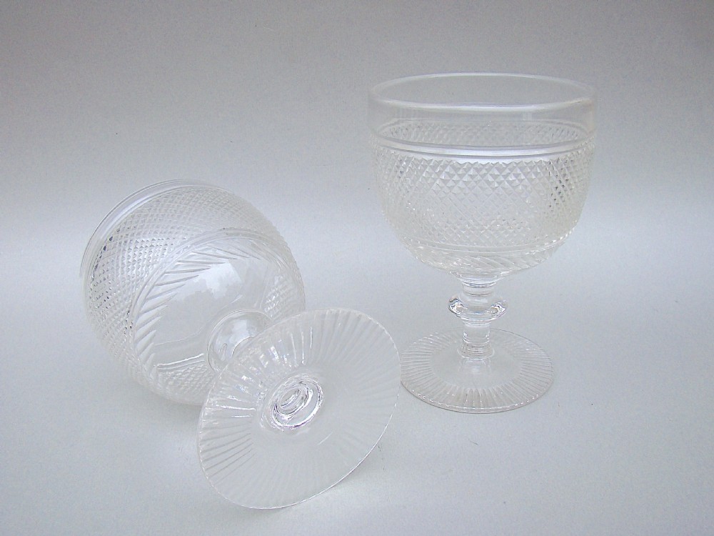 good pair of mid 19th century cut glass rummers circa 1850