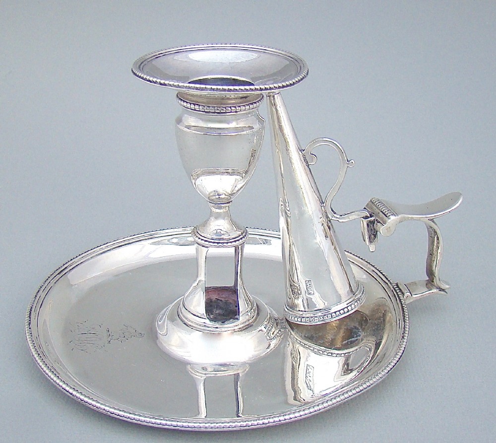 fine georgian silver chamberstick by william abdy ii london 1794