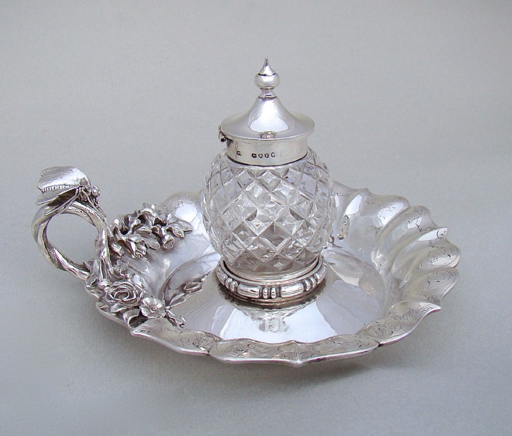 william iv silver inkstand by william eaton london 1837