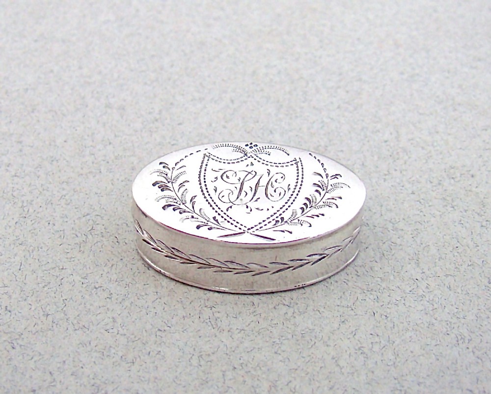 georgian silver patch box by joseph taylor birmingham 1798