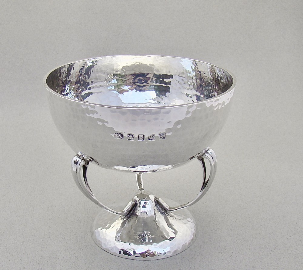 scottish arts crafts silver tazza bonbon dish by james weir glasgow 1917