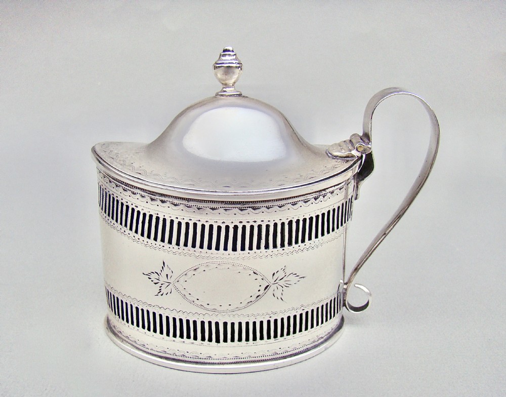 rare georgian scottish silver mustard pot by matthew craw edinburgh 1791