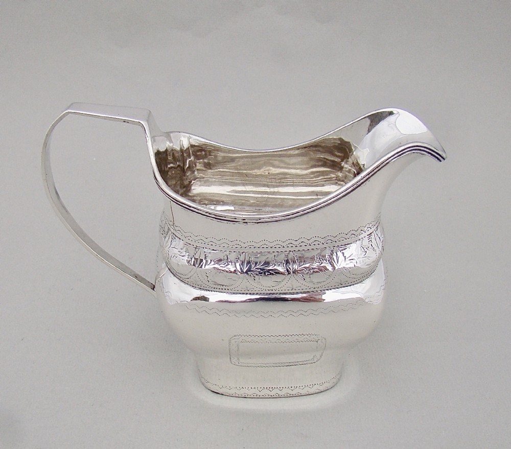 georgian irish silver cream jug by robert breading dublin 1805