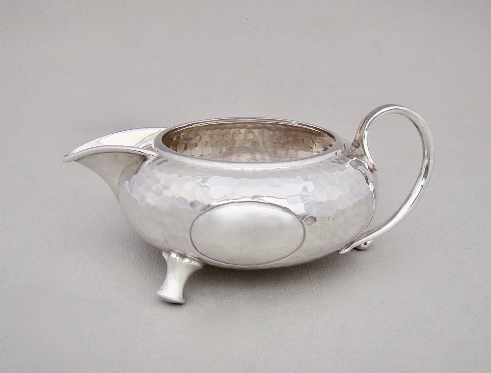 exquisite arts craft silver cream jug by fattorini sons birmingham 1905