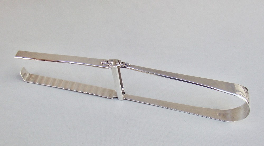 pair of georgian silver sandwich or asparagus tongs by thomas northcote george bourne london 1795