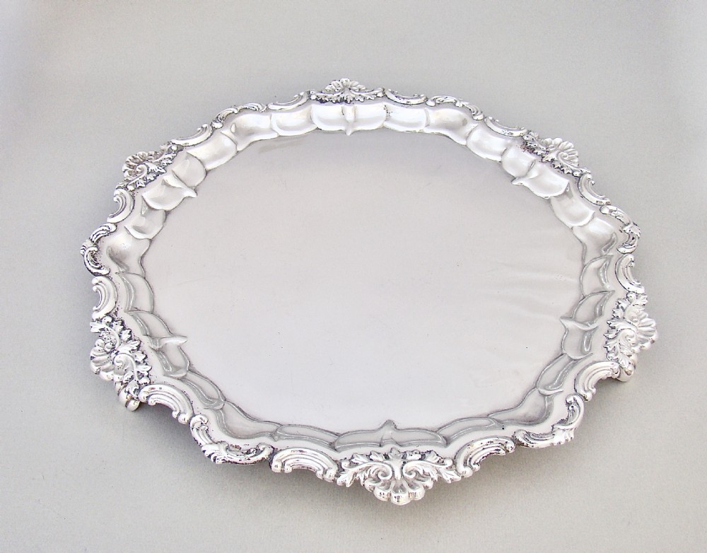 superb early victorian 11 silver plated salver circa 1840