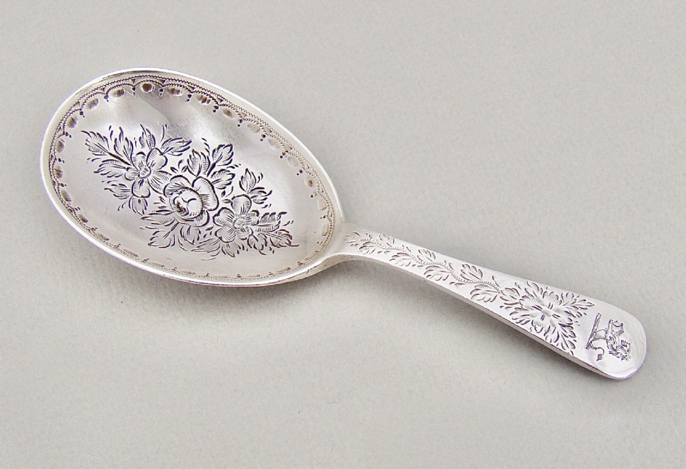 exquisite victorian silver caddy spoon by barnard sons birmingham 1875