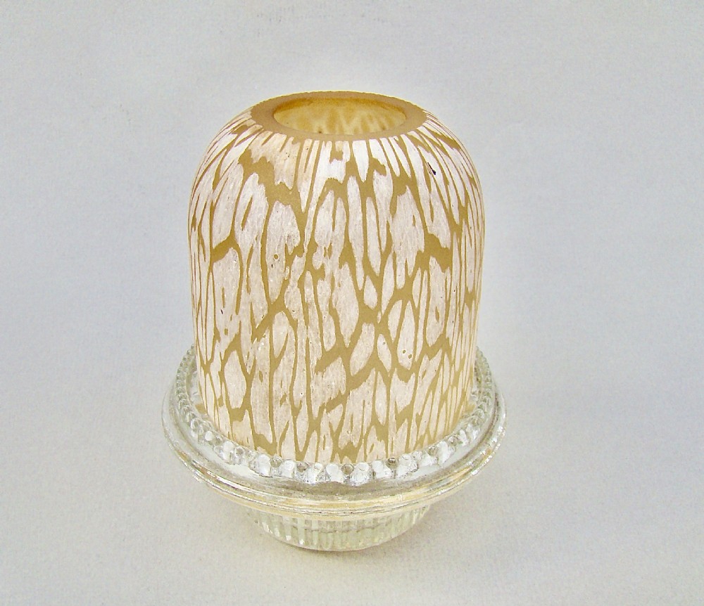 rare victorian clarke pyramid frosted yellow glass fairy light circa 1885