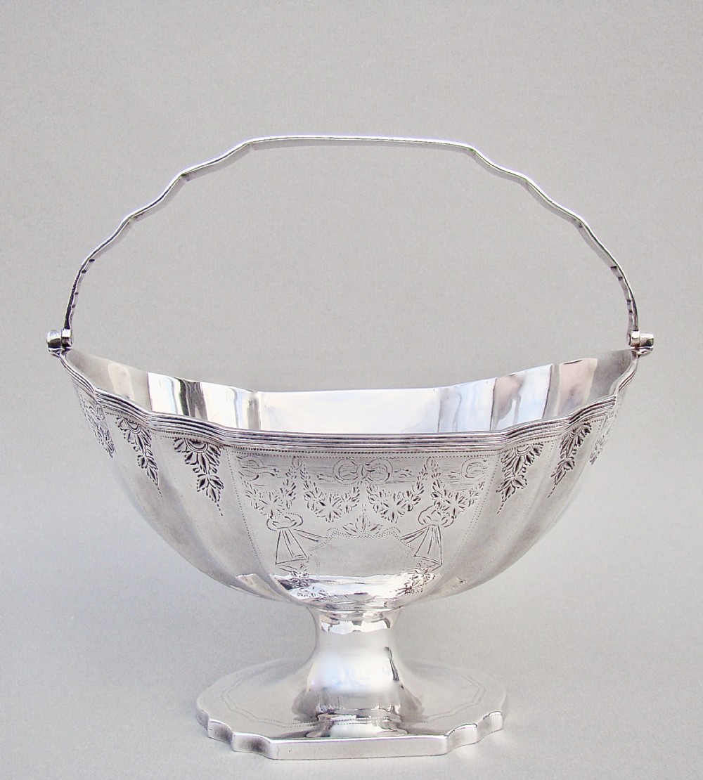 georgian silver swinghandled sugar basket by solomon houghman london 1795