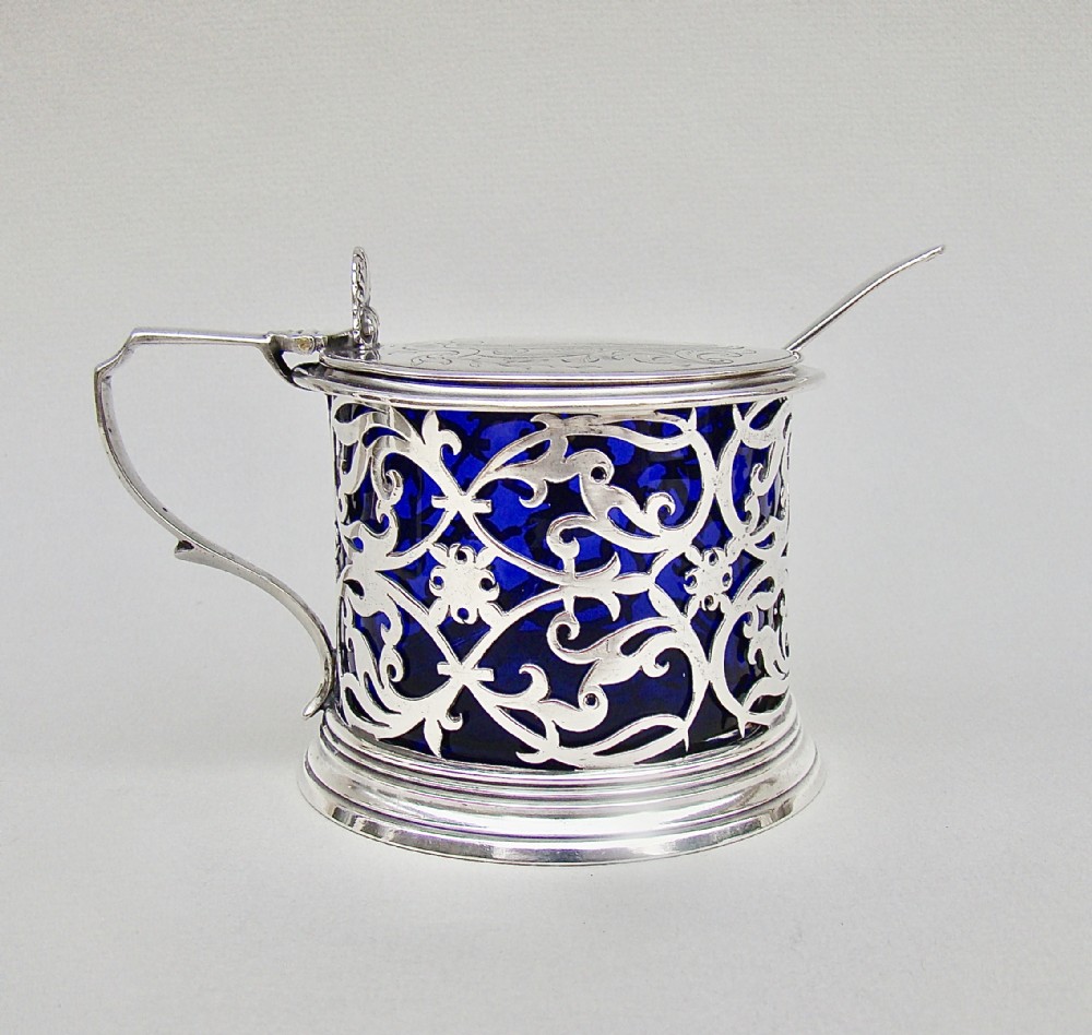 fabulous early victorian silver mustard pot by william smily london 1847