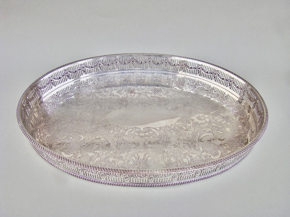 elegant art deco silver plated drinks tray circa 1920