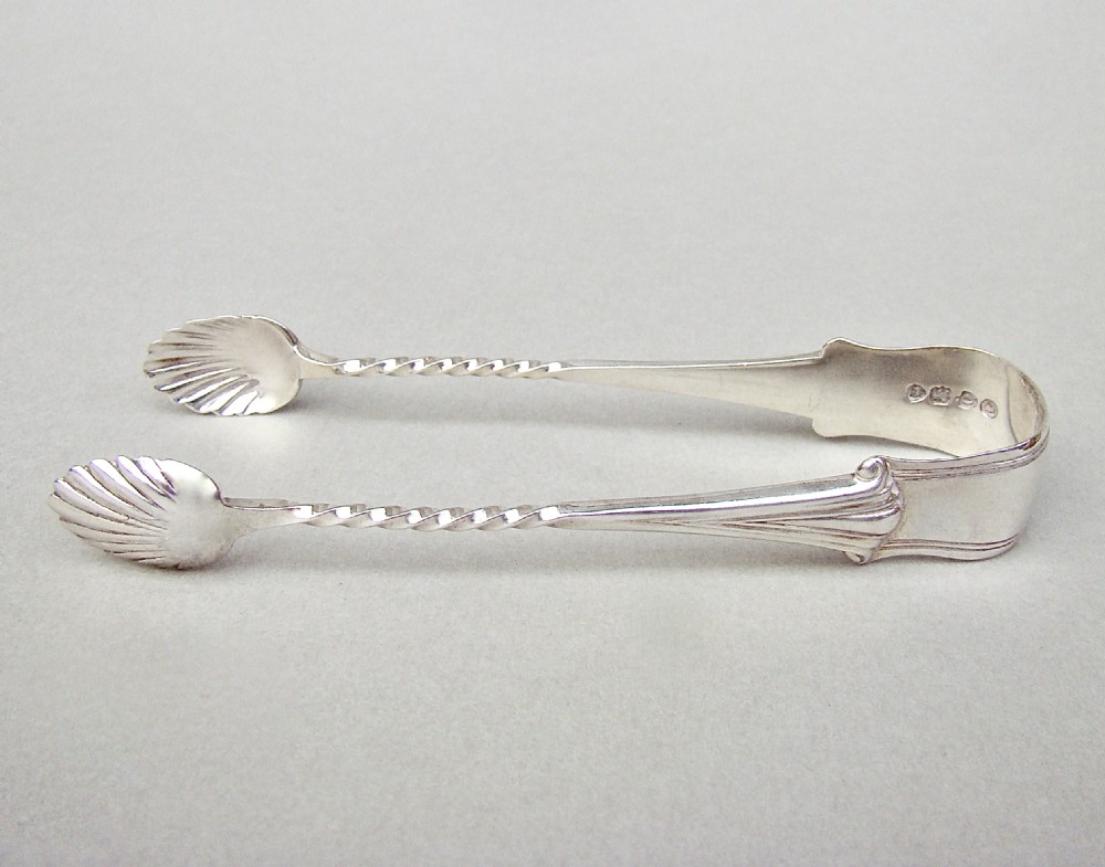pair of victorian silver albany pattern sugar tongs by george maudsley jackson london 1889
