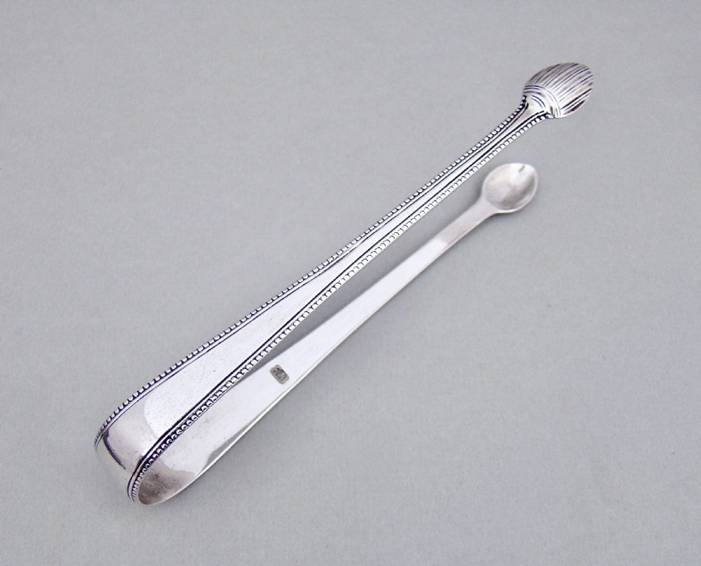 hester bateman georgian silver sugar tongs london circa 1770