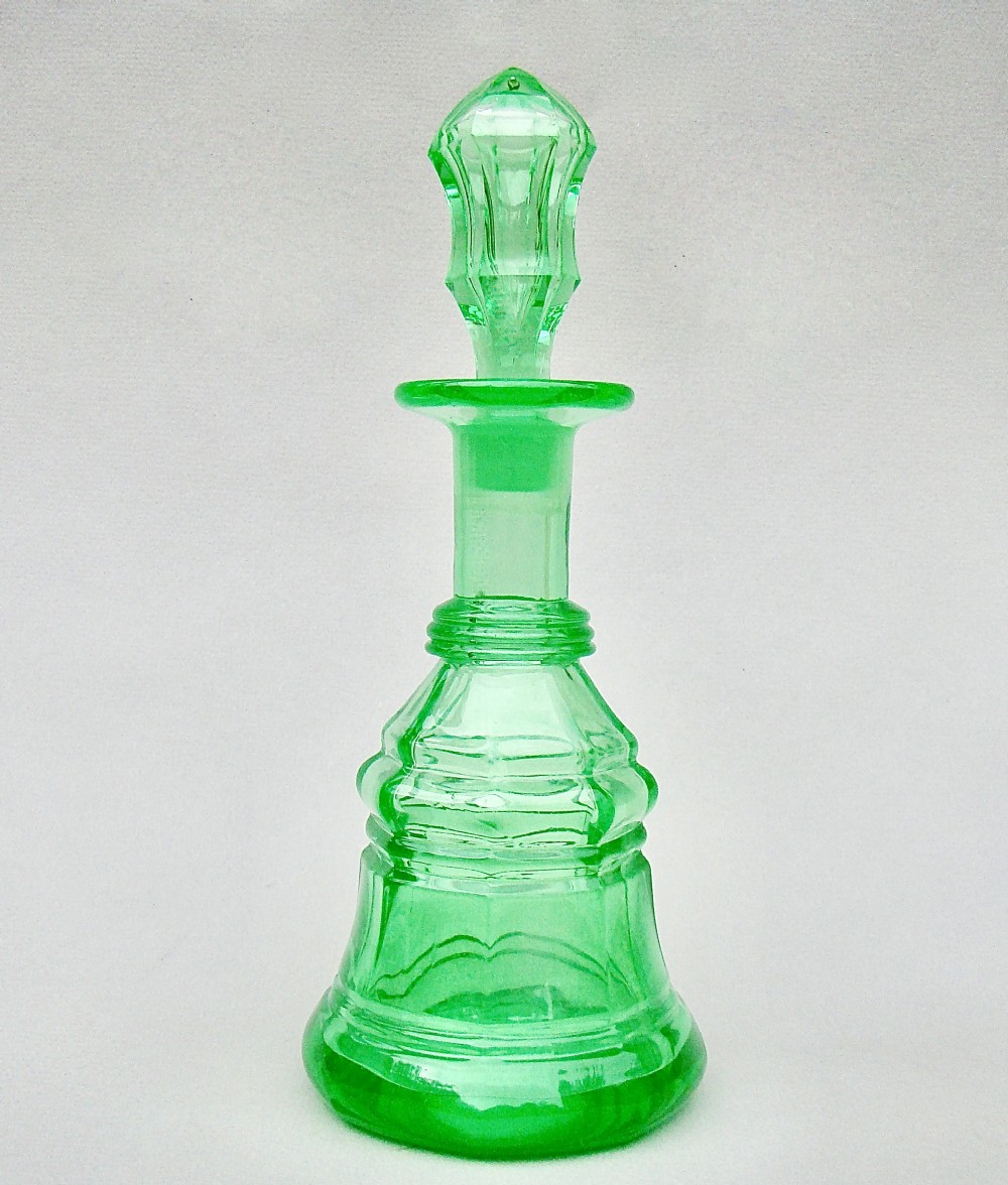 unusual victorian uranium glass scent bottle circa 1890