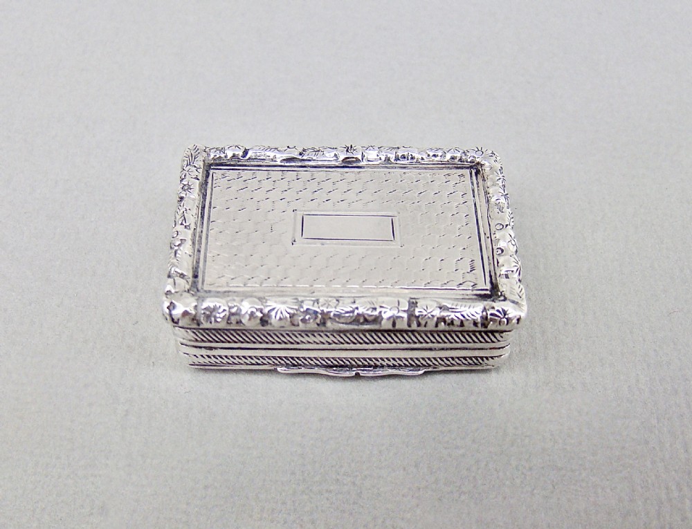 superb georgian silver vinaigrette by thomas parker birmingham 1825