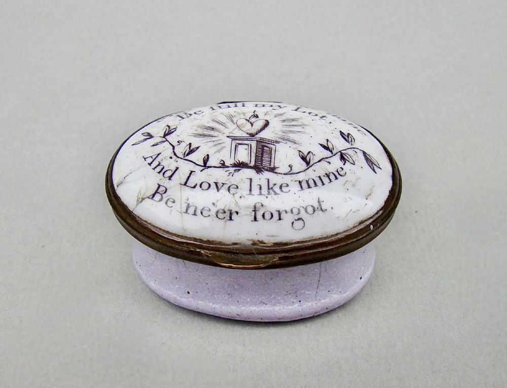 rare georgian bilston enamel patch box circa 1780