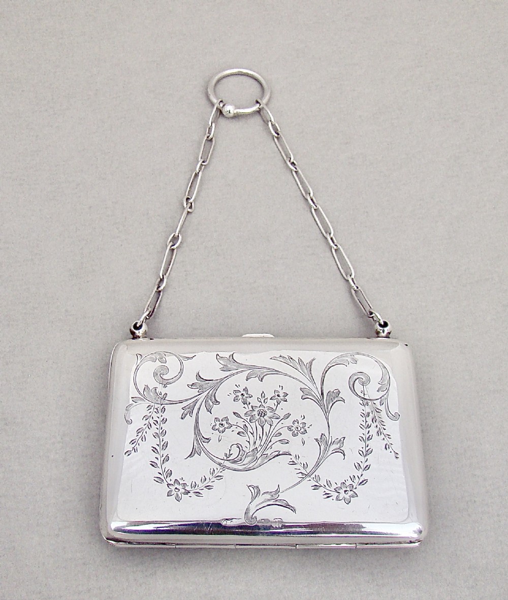 delightful george v silver purse by joseph gloster birmingham 1919