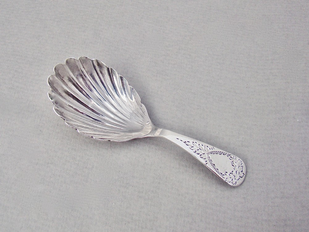 exquisite georgian silver caddy spoon london 1815