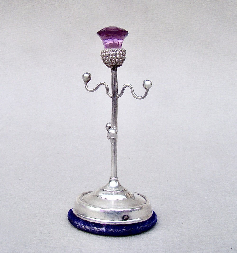 delightful edwardian silver ring tree by adie lovekin birmingham 1907
