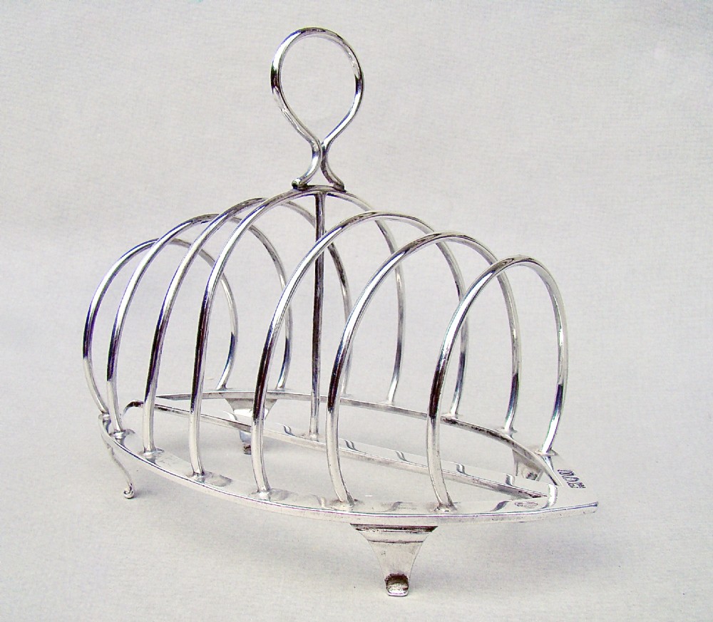 fabulous edwardian silver large toast rack by the goldsmiths silversmiths company london 1909
