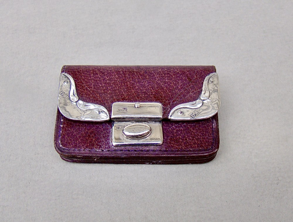 delightful art nouveau miniature silver mounted purse by danziger isaacs birmingham 1907