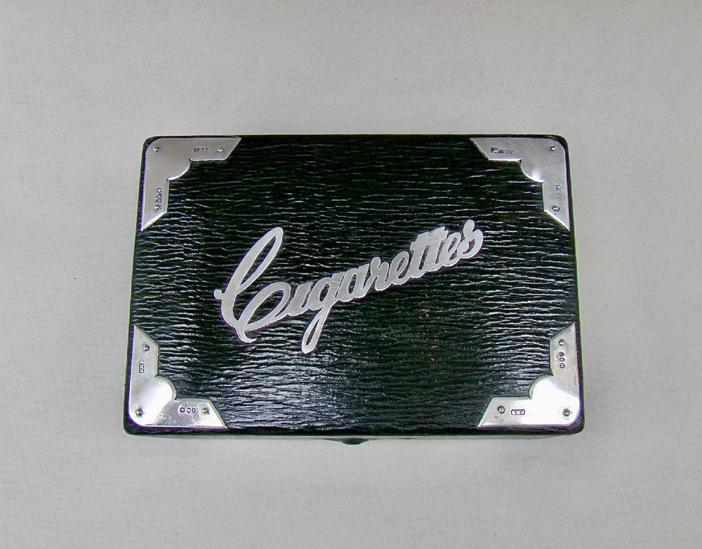 victorian silver mounted cigarette box by george henry james london 1891