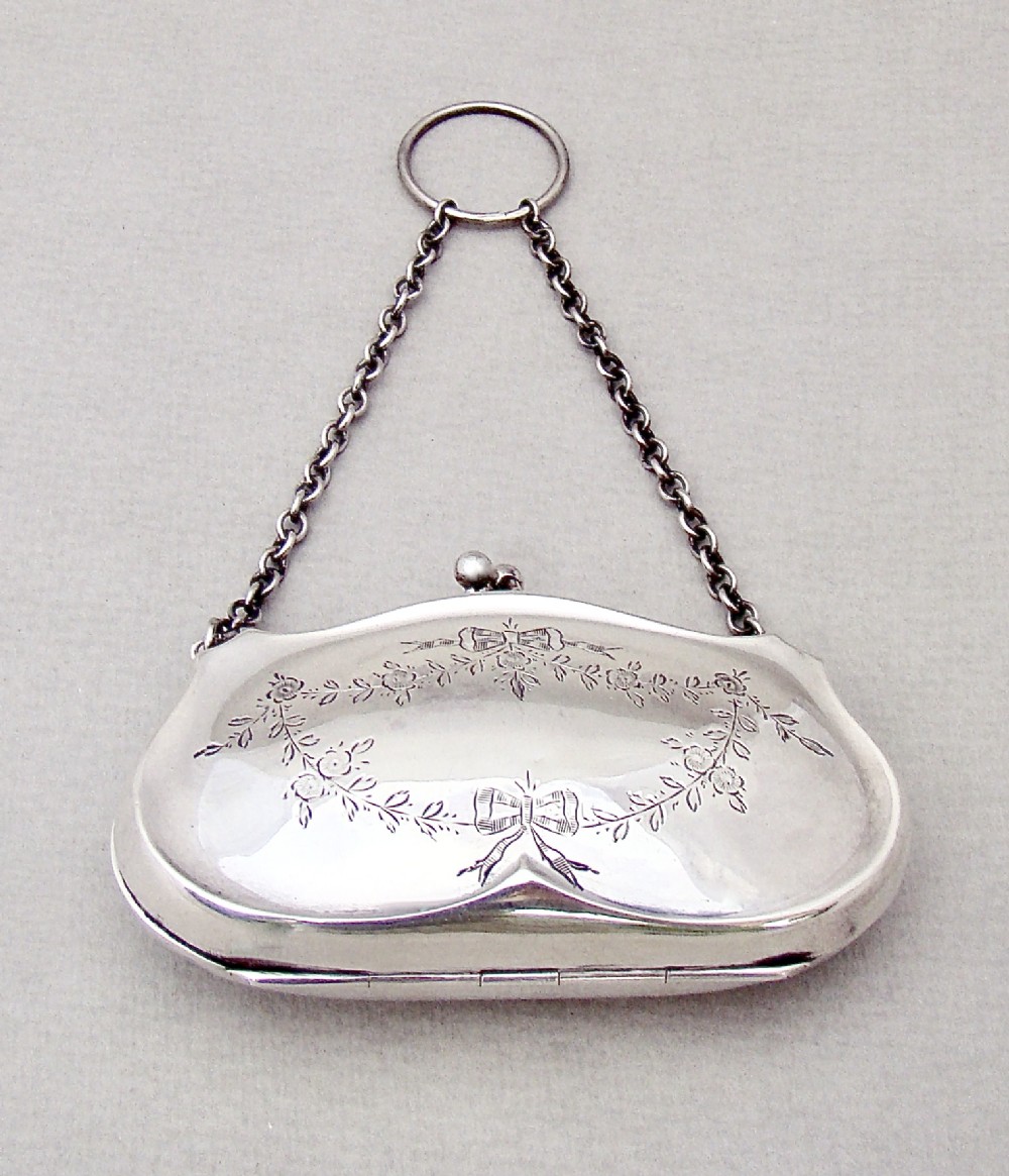 delightful george v silver cocktail purse by george edwin walton birmingham 1918