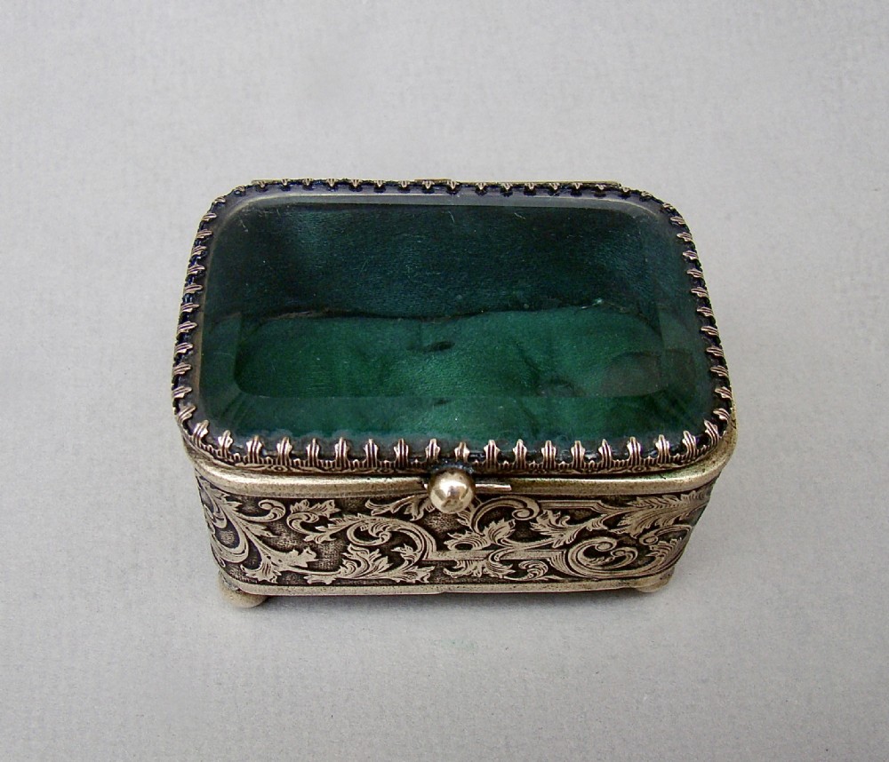 unusual 19th c french ormulu bevelled glass jewellery casket circa 1890