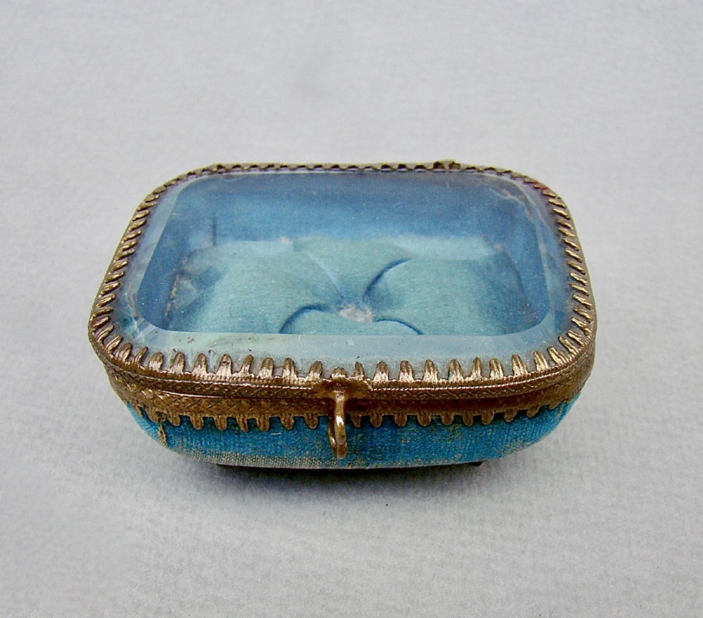 delightful french bevelled glass trinket box circa 1890
