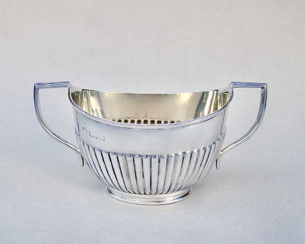 elegant george v silver sugar bowl by the barker brothers chester 1922