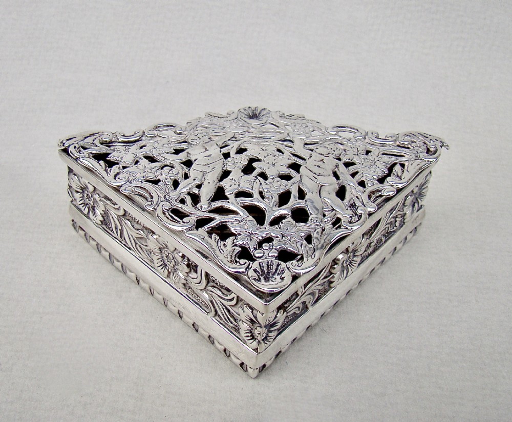 fabulous victorian silver pot pourri box by samuel jacobs london 1896