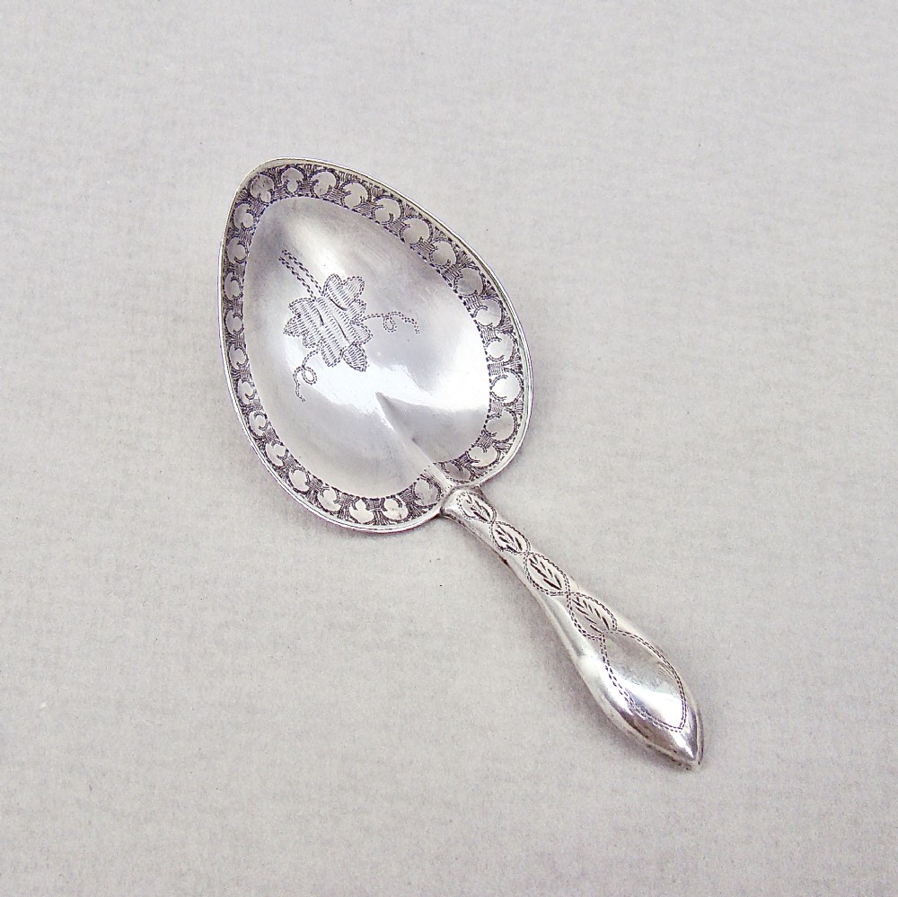 exquisite georgian silver heartshaped caddy spoon by joseph taylor birmingham 1811