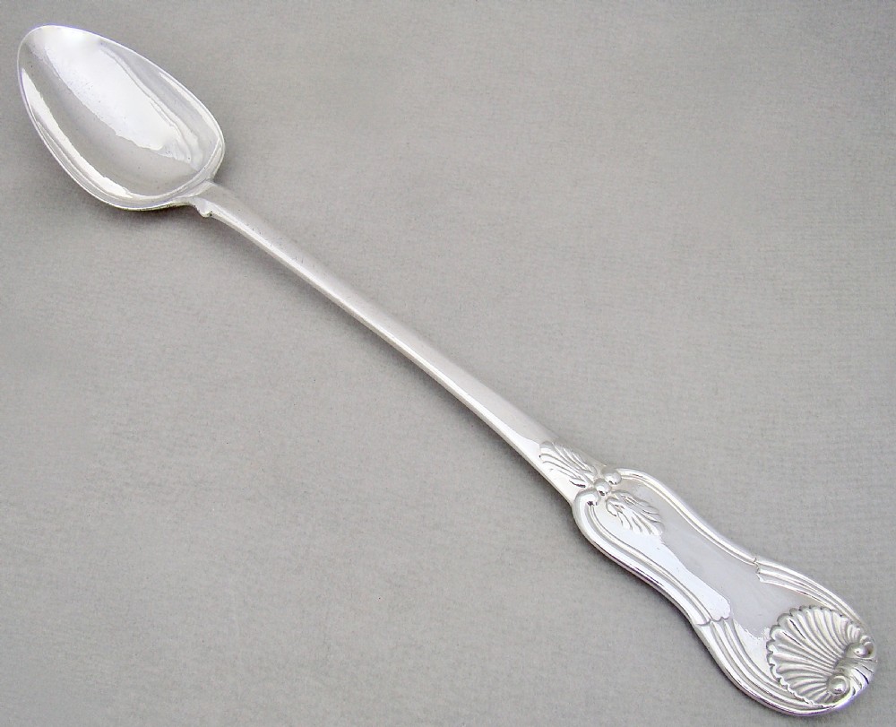 fabulous georgian scottish silver basting spoon in the king's hourglass pattern glasgow 1824