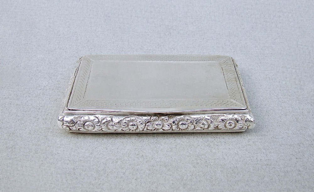 fabulous georgian silver snuff box by thomas shaw birmingham 1827