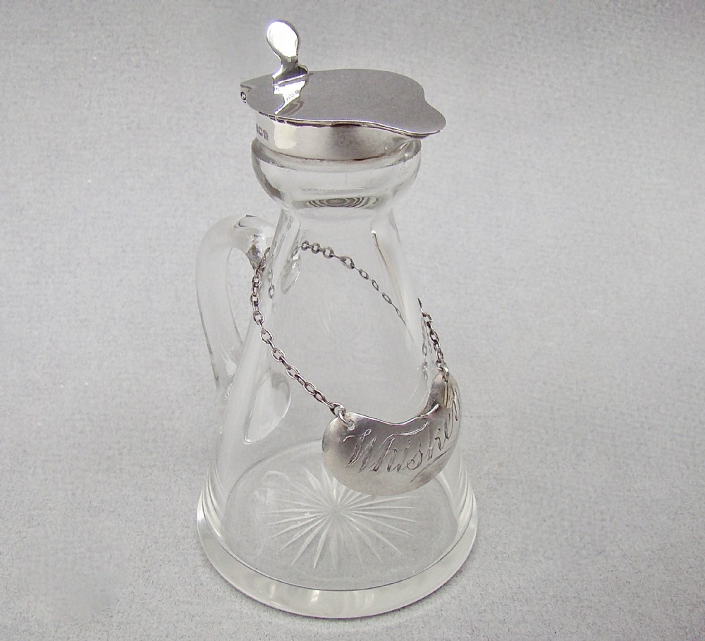 hukin heath silver mounted whisky tot birmingham 1911