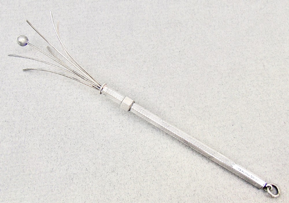 art deco sterling silver cocktail swizzle stick circa 1930