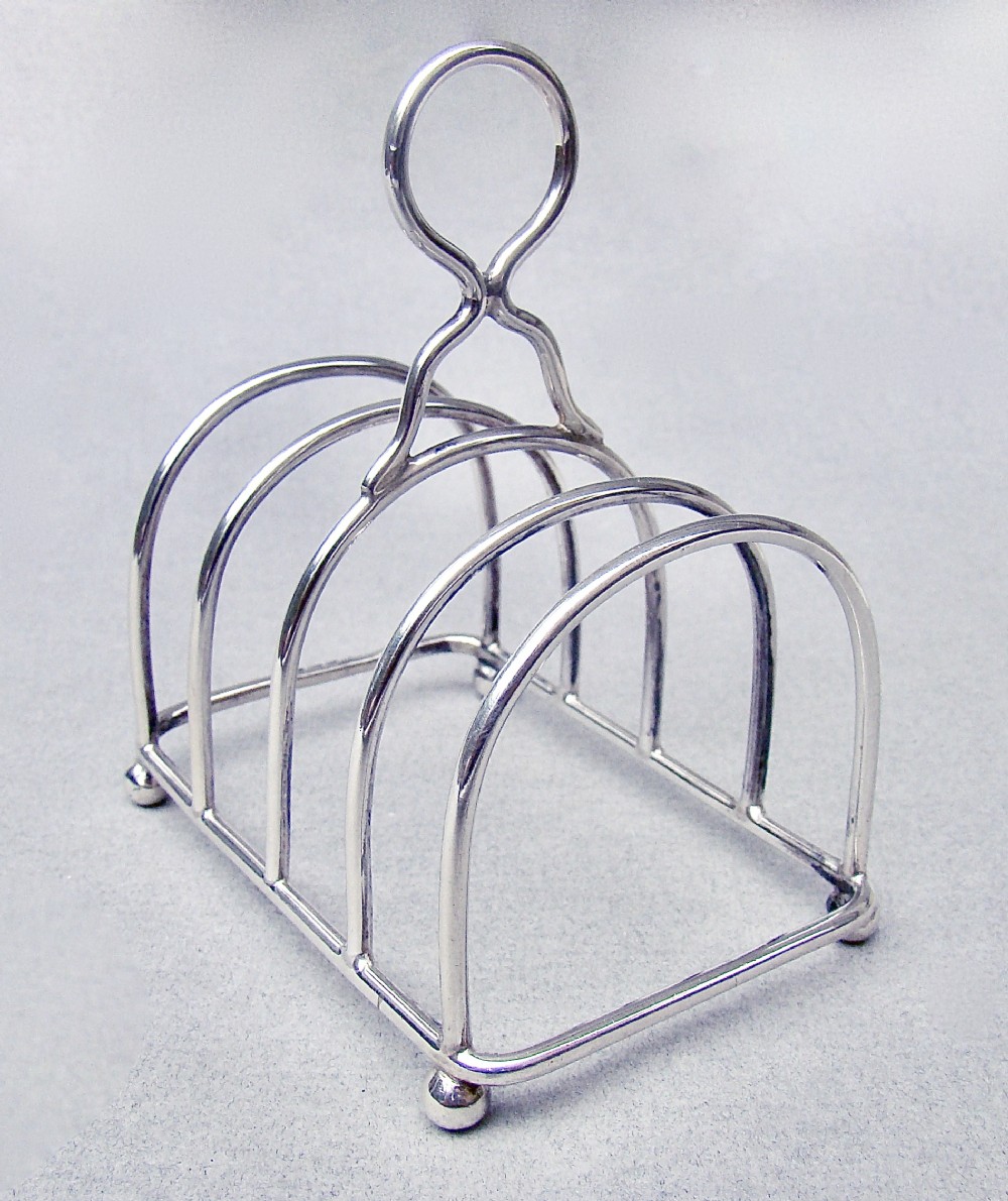 good victorian solid silver toast rack by nathan hayes chester 1895