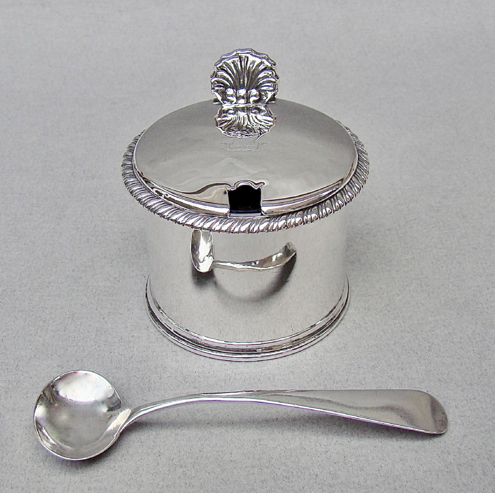 fabulous early victorian silver drum mustard pot by charles george fox london 1843