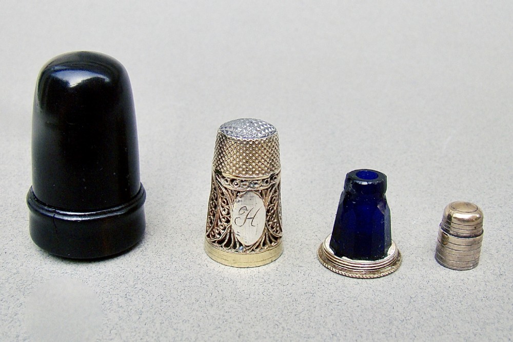 very rare georgian silver filigree thimble and scent bottle combination circa 1800