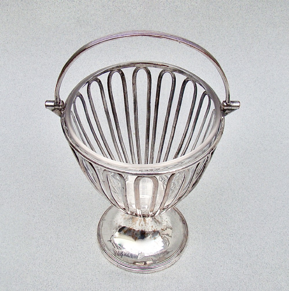 unusual georgian old sheffield plate wirework large sugar vase circa 1800