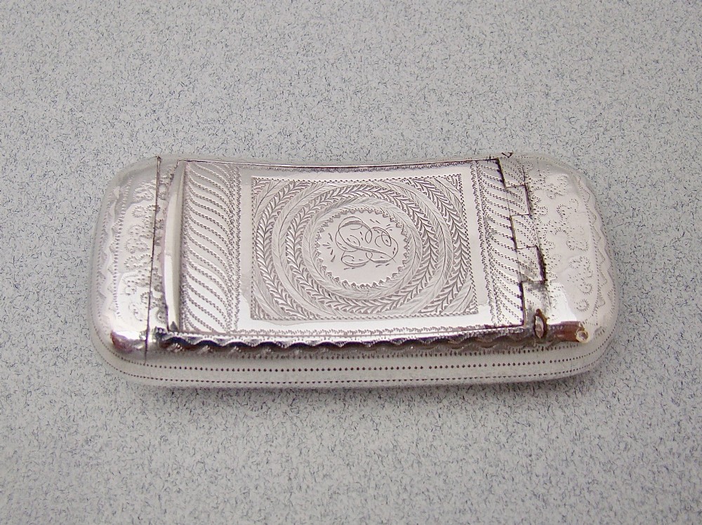exquisite georgian silver snuff box by joseph willmore birmingham 1812